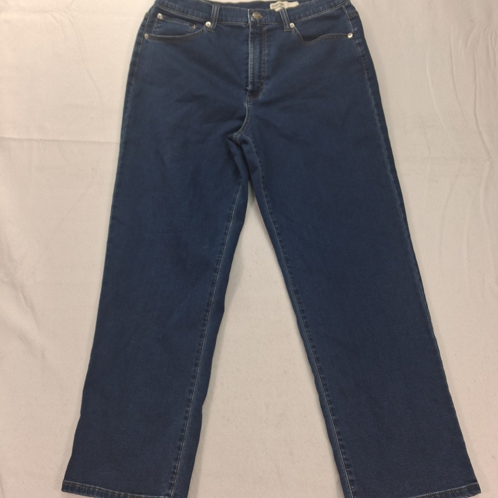 32 Degrees Sweatpant Jean Womens 10 Straight Leg Dark Wash Blue Stretch EUC